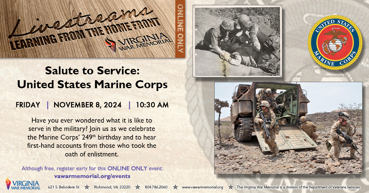 Virginia War Memorial Livestream Marine Corps Birthday