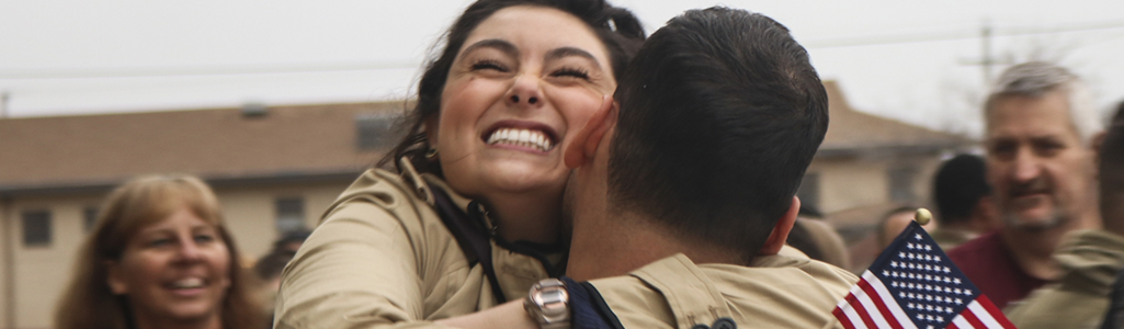 Spouse Hugging Air Force Husband