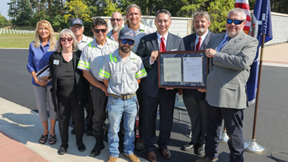 Staff at Southwest Virginia Veterans Cemetery presented with Operational Excellence Award